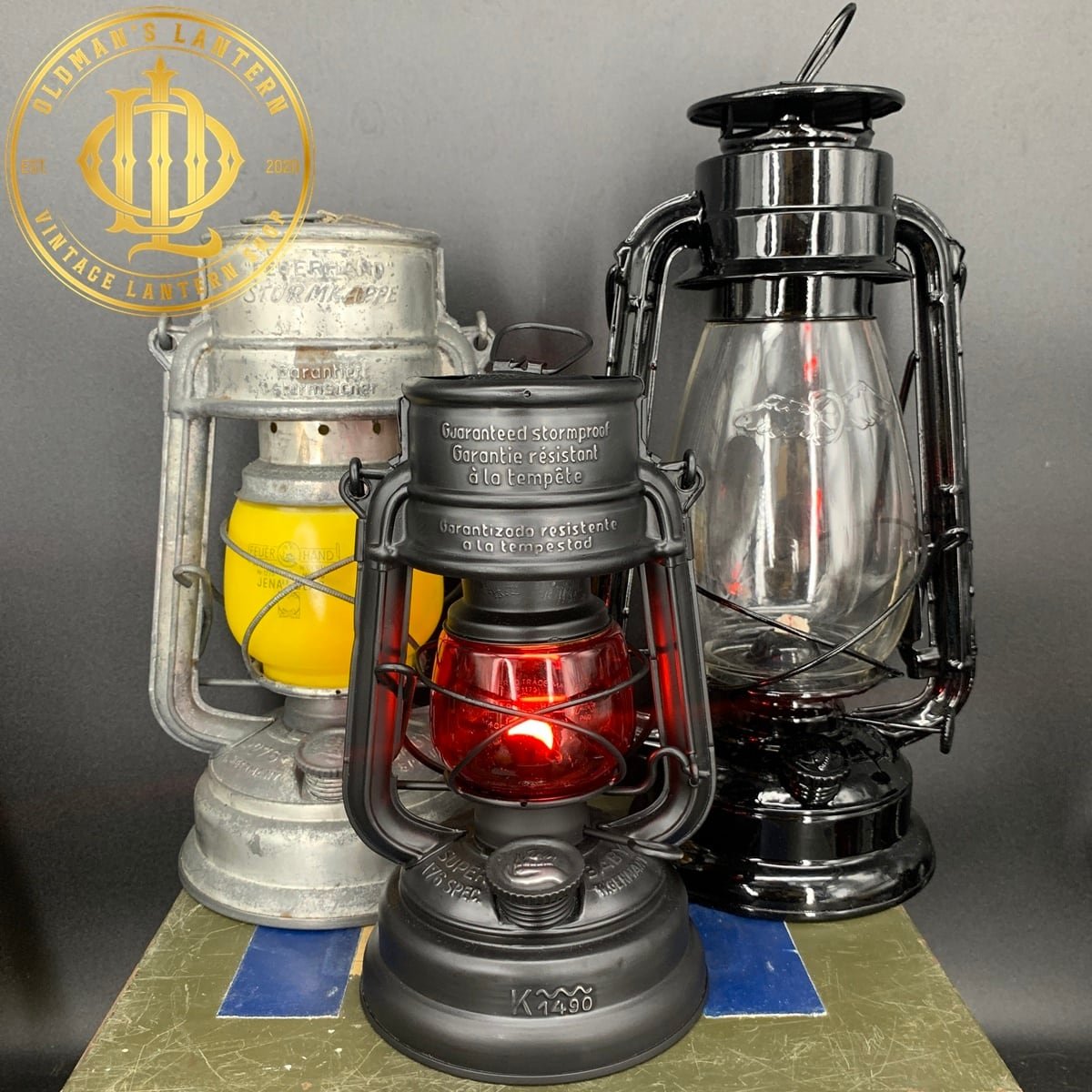 FEUERHAND 176 DBP STK k1490 red auer glass | Oldman's lantern