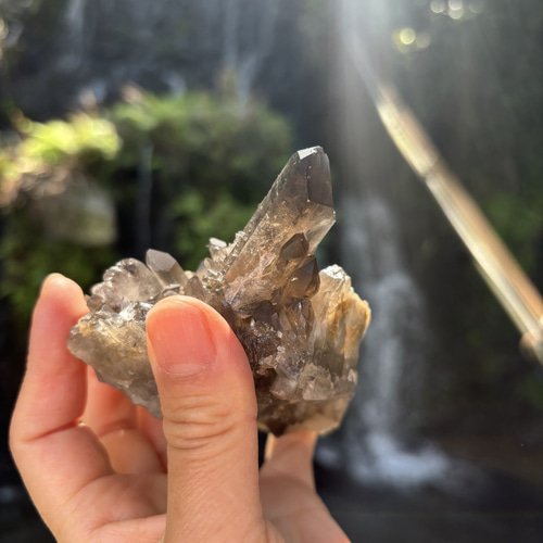 スモーキークォーツクラスター☆4341g☆11.4cm！☆瀧川神社にて浄化