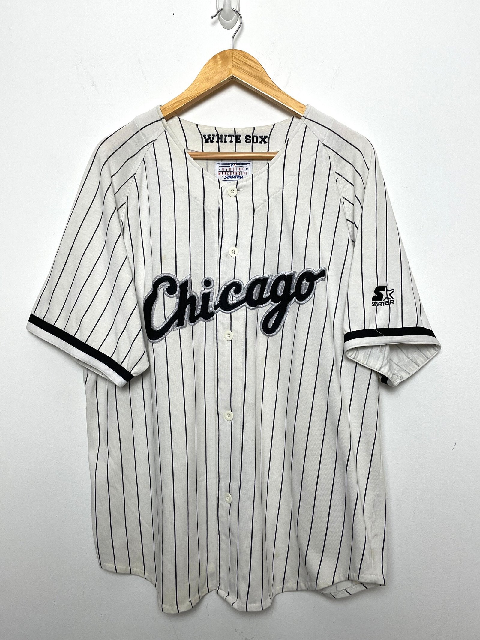 Vintage 1990s Chicago White Sox Starter MLB Baseball Striped