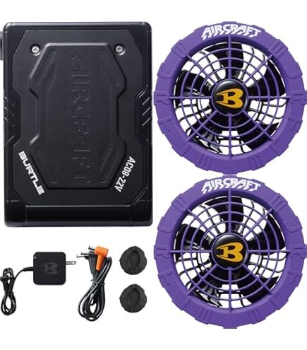 Amazon.co.jp: [バートル] 黒ファン+22Vバッテリーセット AC08+AC08-1