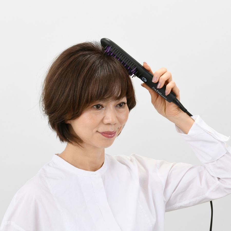 DAFNI（ダフニ） へアアイロン ミニ ブラシ型 時短 ヘアケア器具 簡単