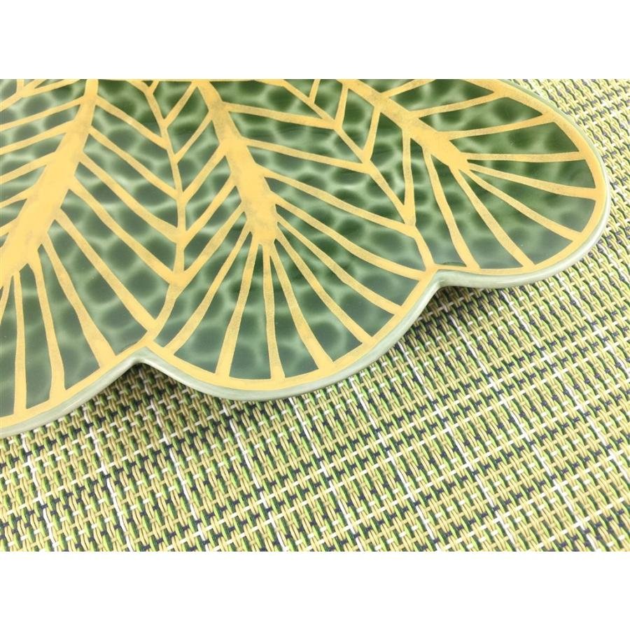 専用化粧箱入】有田焼 幸楽窯 錦金松葉形前菜皿(白(金/銀) /茶緑(金/銀