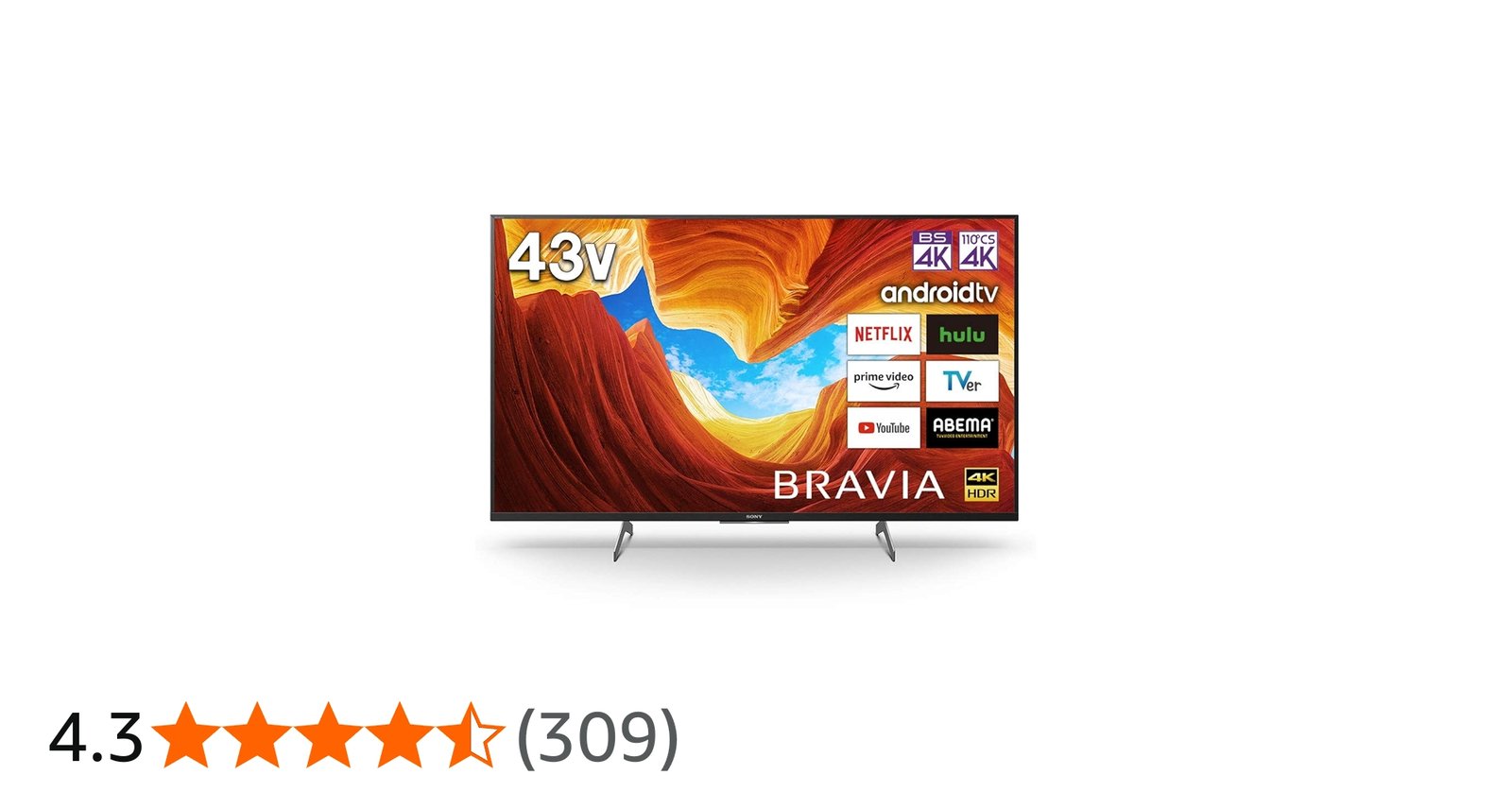 Amazon.co.jp: Sony 43V LCD TV Bravia KJ-43X8500H 4K Tuner with