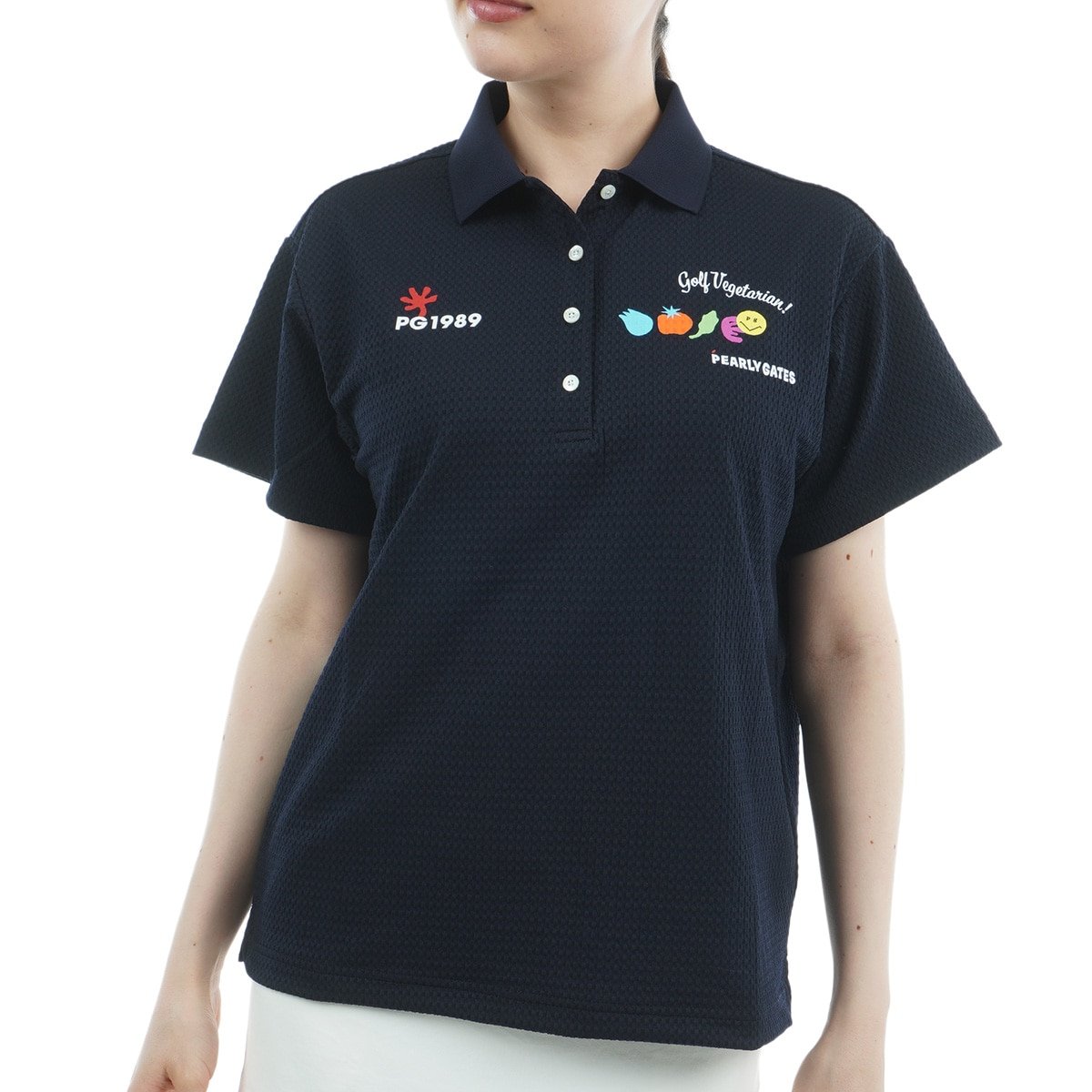 格子サッカー 半袖ポロシャツ レディス(半袖シャツ・ポロシャツ