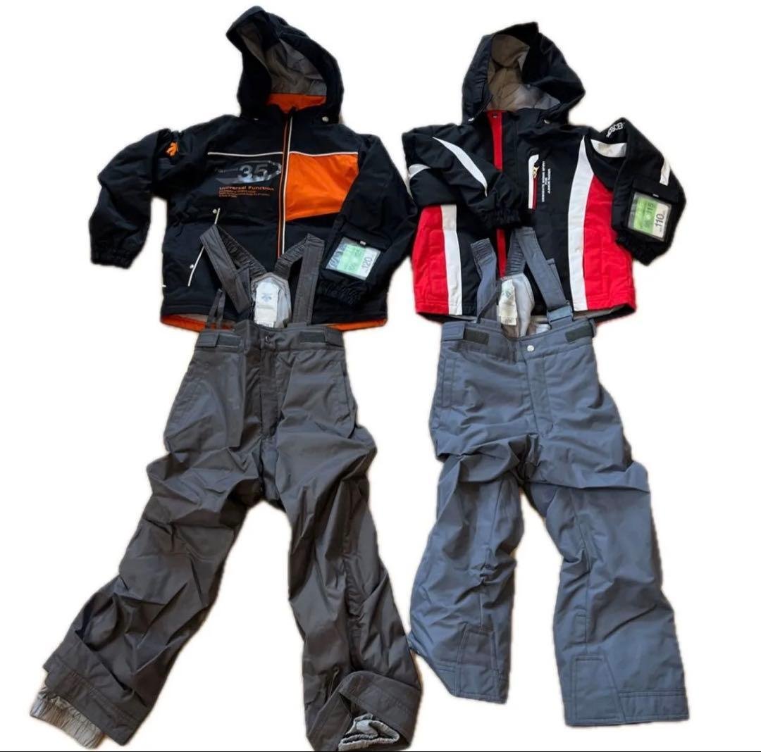 DESCENTE スキーウェア 上下セット 110cm 120cm 2着セット DESCENTE スキーウェア 上下セット（サイズ（身長）：120cm）｜ウエア