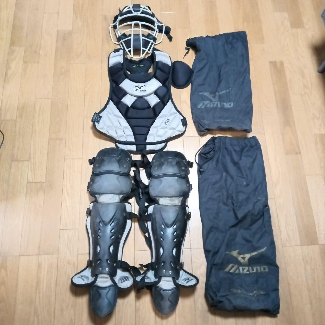 ヴ*）様 ミズノプロ キャッチャー防具セット ミズノ直営限定／ミズノプロ】軟式用／ゴムソフトボール用號SAKEBI捕手