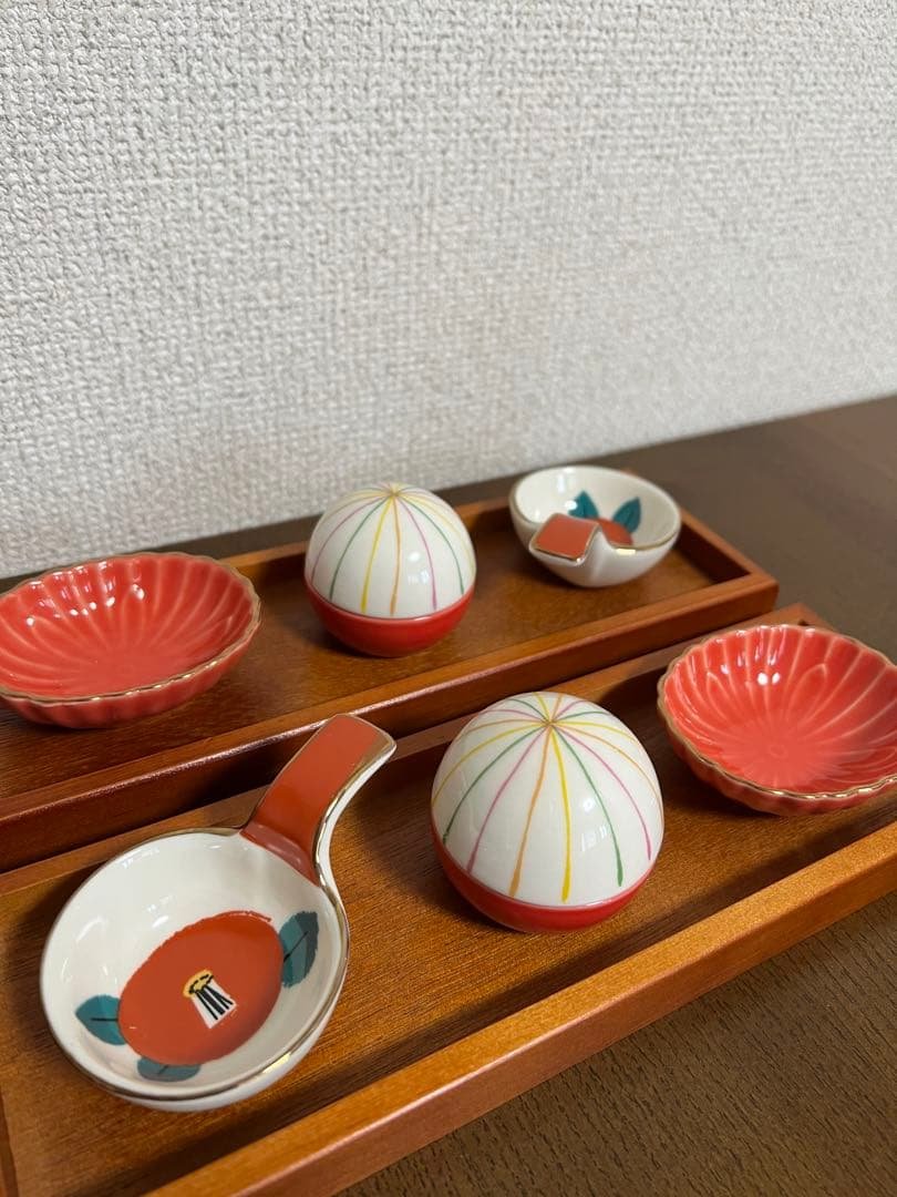 朱色小鉢3種6点セット 重箱 3段 5寸 15cm 溜色 朱色 お重 日本製 山中塗 渕金塗 二人用 三人